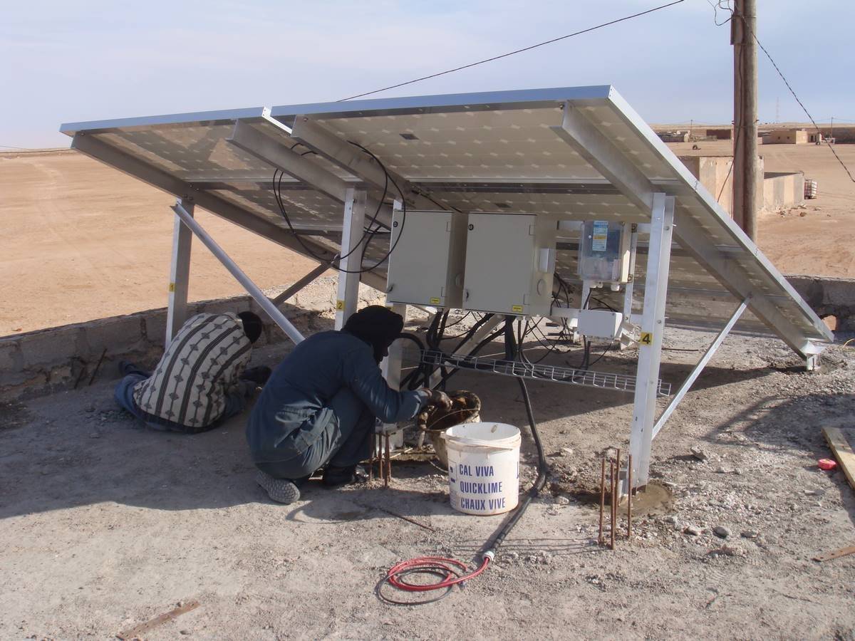 Station de pompage électrique solaire à Nouamghar en Mauritanie