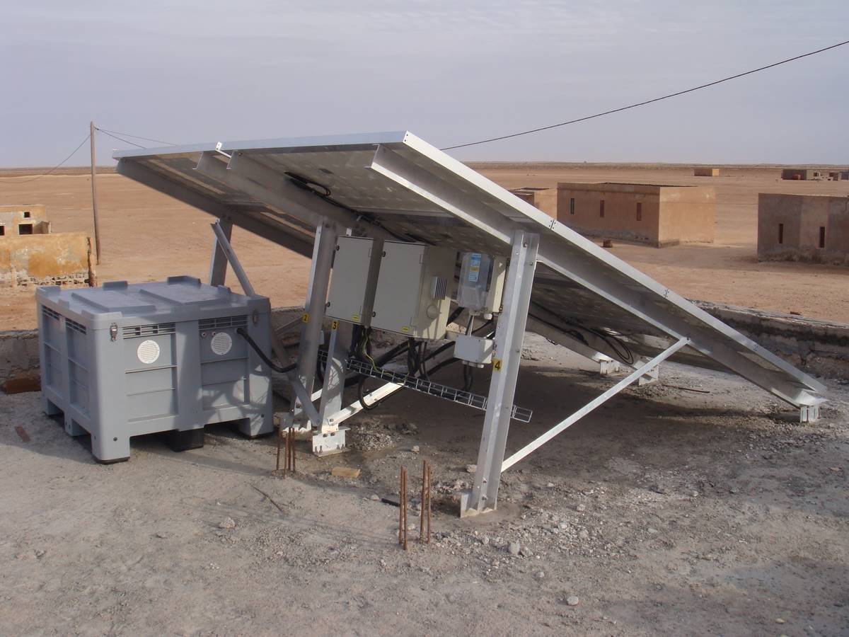 Station de pompage électrique solaire à Nouamghar en Mauritanie