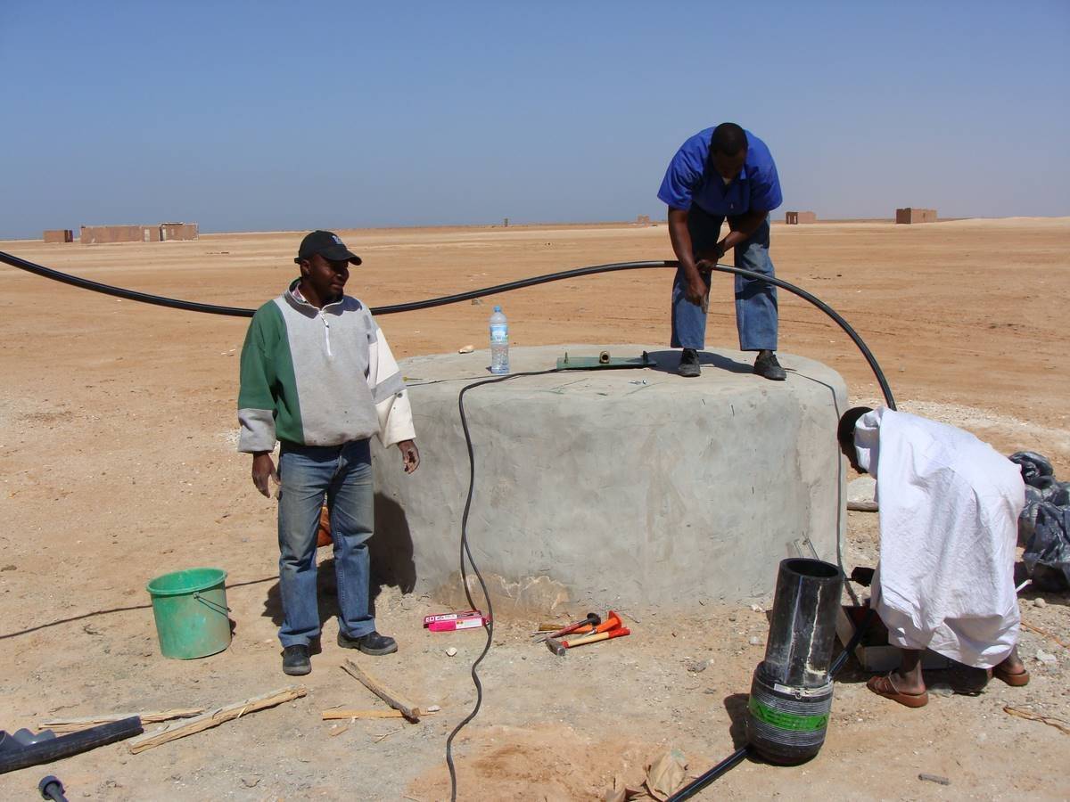 Station de pompage électrique solaire à Nouamghar en Mauritanie