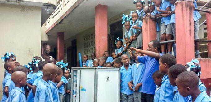 EauMob par EauNergie dans une école à Haïti